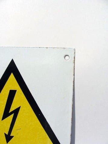 Emailleschild Oud emailleschild Waarschuwing: