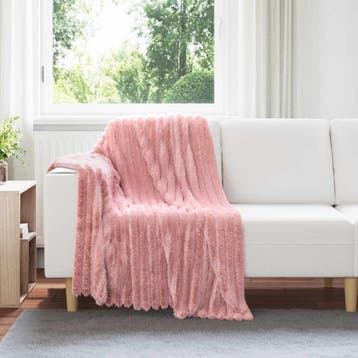 vidaXL plaid Roze 150 x 130 cm 0.45 kg Fleece, Verzenden, Nieuw