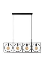 Hanglamp Lucide SUUS -  - 4xE27 - Zwart -, Verzenden