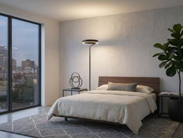 Veiling - Vloerlamp Zwart 35cm 22W LED CCT 3 Kleur Dimbaar, Maison & Meubles, Lampes | Lampadaires