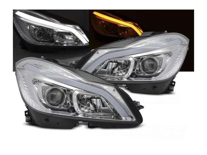 LED Tube koplampen dynamisch Chrome geschikt voor Mercedes, Auto-onderdelen, Verlichting, Nieuw, Mercedes-Benz, Verzenden