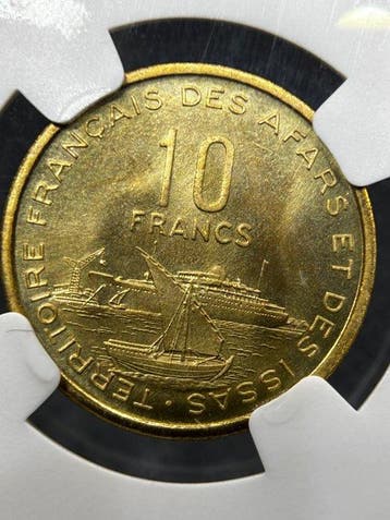 Franse Afar en Issas. 10 Francs 1969 ESSAI NGC MS67 (Zonder, Postzegels en Munten