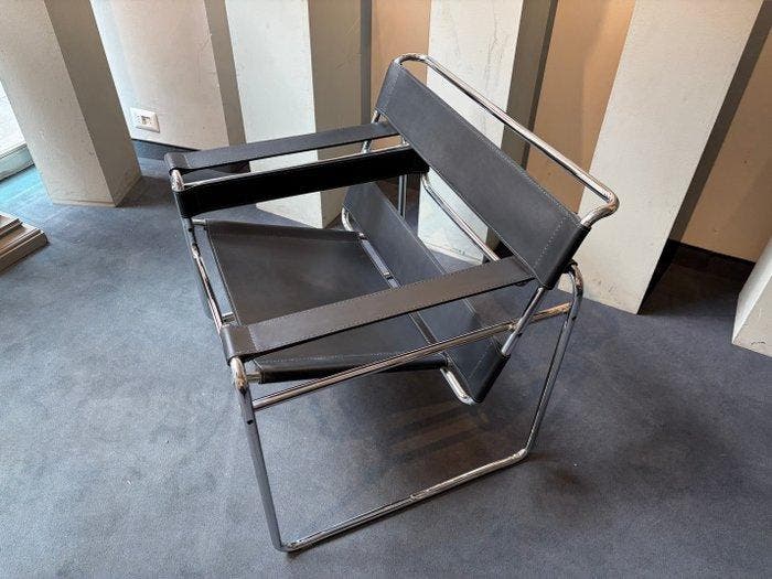 Knoll - Marcel Breuer - Fauteuil - Wassily Stoel - Staal,, Antiek en Kunst, Kunst | Designobjecten