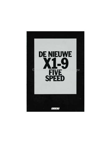 1979 FIAT X1/9 FIVE SPEED BROCHURE NEDERLANDS