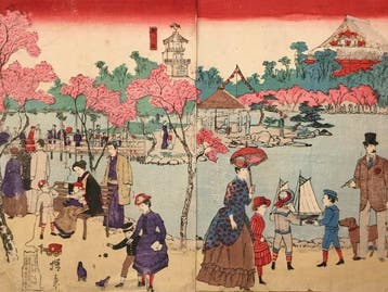 Vergezicht van Kinryuzan Asakusa in Tokio - Utagawa Hioshige