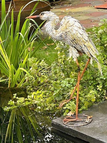sculptuur, Schitterende reiger - 86.5 cm - IJzer
