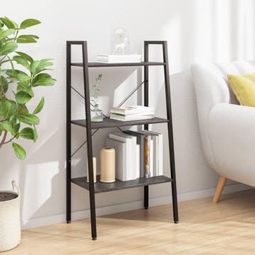 vidaXL Opbergmeubel met 3 lagen 56x35x108 cm zwart, Verzenden, Nieuw