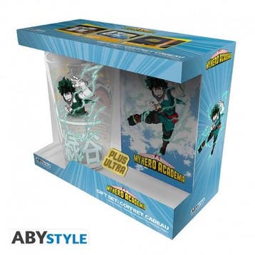 My Hero Academia - Pck XL Glas + Pin + Pocket Notebook Heroe, Ophalen of Verzenden, Nieuw