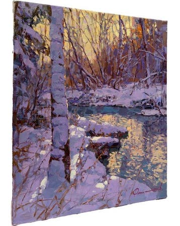Sergei Flitov (1964) - Soir d’Hiver – Rivière en Forêt