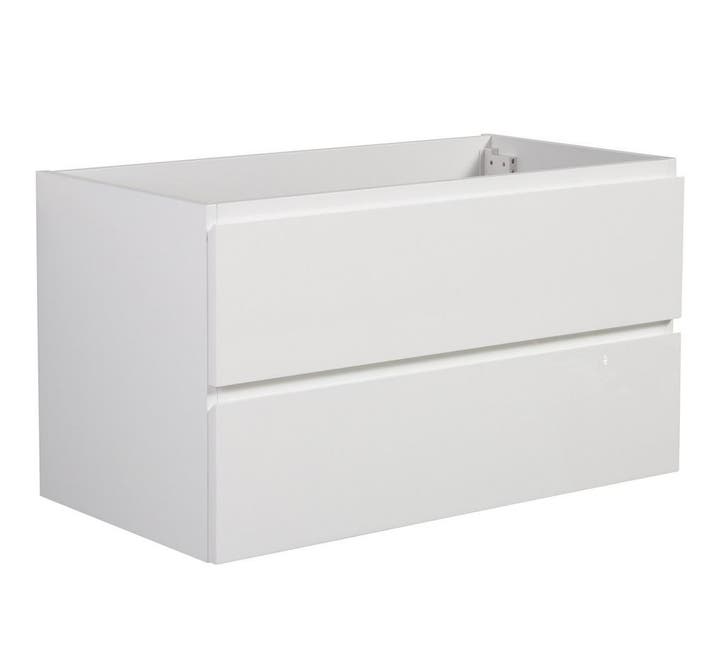 Wastafelkast Angela 100 x 48 cm Wit Hangend Wastafelmeubel, Huis en Inrichting, Badkamer | Badkamermeubels, Nieuw, Verzenden