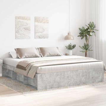 vidaXL Bedframe betongrijs 200x200 cm, Verzenden, Nieuw