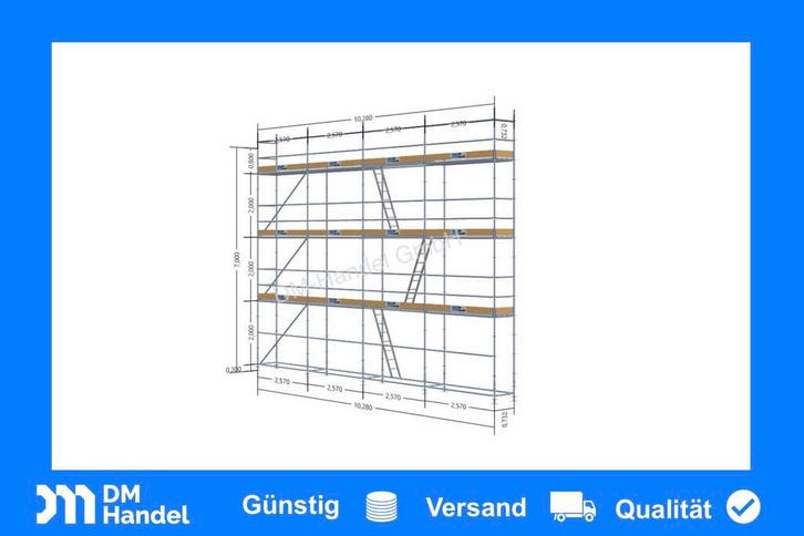 échafaudages multidirectionnel 80m2 steiger avec livraison, Doe-het-zelf en Bouw, Steigers, Verzenden