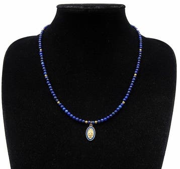 Lapis lazuli - Mirakelmedaille - Reliek van Geloof en