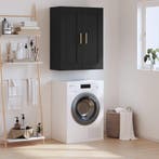 Wandkast Zwart | OP = OP! Ruimtebesparend pareltje, Huis en Inrichting, Kasten | Wandmeubels, Verzenden, Zo goed als nieuw, Minder dan 150 cm