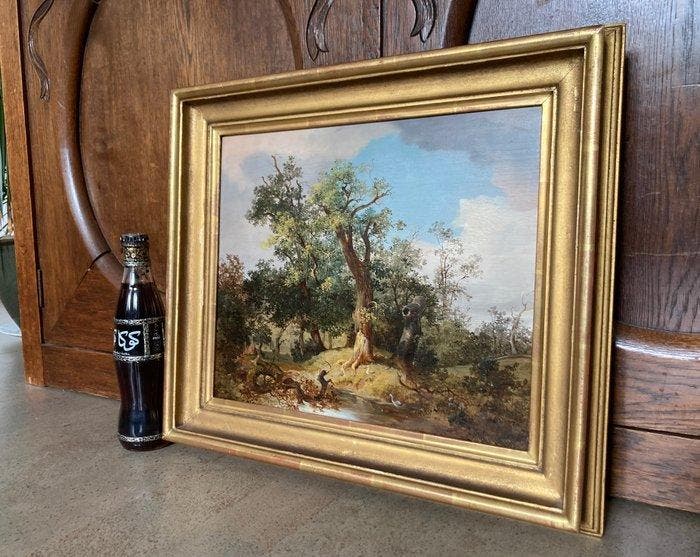 Joseph Brunner (1826-1893) - Ancient Oaks in a Forest, Antiek en Kunst, Kunst | Schilderijen | Klassiek