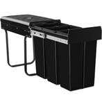 tectake Inbouw prullenbak Ashlyn, 3-voudige scheiding, 30L,, Verzenden, Nieuw