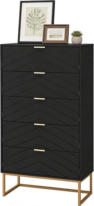 UEV Commode met 5 laden, ladekast smal 60x34x110cm, met kant, Huis en Inrichting, Verzenden, Nieuw