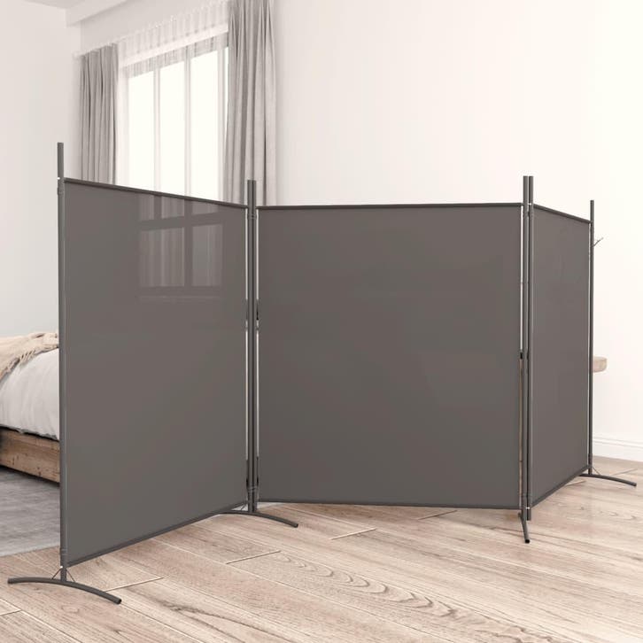 vidaXL Kamerscherm met 3 panelen 525x180 cm stof, Huis en Inrichting, Woonaccessoires | Overige, Nieuw, Verzenden