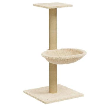 vidaXL Kattenmeubel met sisal krabpaal 74 cm crèmekleurig, Dieren en Toebehoren, Verzenden, Nieuw