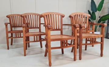 Chaise de salle à manger - Teck - Ensemble de six chaises de