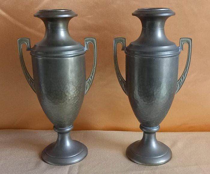 Vase (2) - Cuivre - Koppel Amfora vases, Antiek en Kunst, Curiosa en Brocante