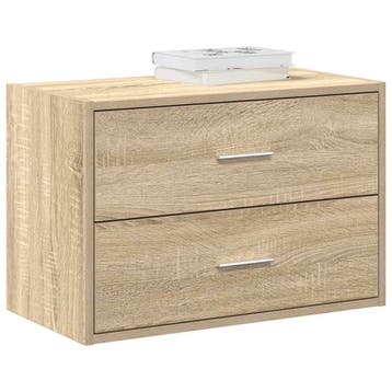 vidaXL Kast met 2 lades 60x31x40 cm bewerkt hout sonoma, Huis en Inrichting, Verzenden, Nieuw