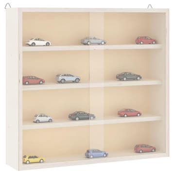 vidaXL Houten verzamelvitrine met deuren 40x8,5x37 cm, Verzenden