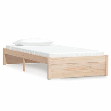 Bedframe 90x200 | Retour Deal | 34% korting, Huis en Inrichting, 90 cm, Eenpersoons, Verzenden, Rustiek