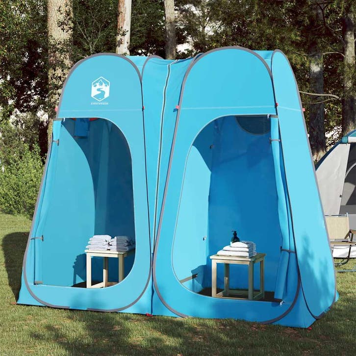 vidaXL Privacytent pop-up waterdicht blauw, Caravanes & Camping, Tentes, Envoi