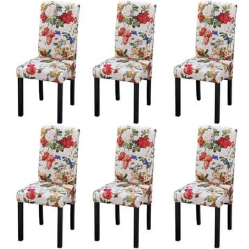 vidaXL Eetkamerstoelen 6 st stof meerkleurig, Huis en Inrichting, Verzenden, Nieuw