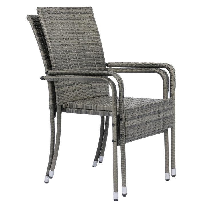 2dekans | Juskys Set van 2 Tuinstoelen Yoro - Polyrotan - 56, Jardin & Terrasse, Ensembles de jardin, Enlèvement ou Envoi