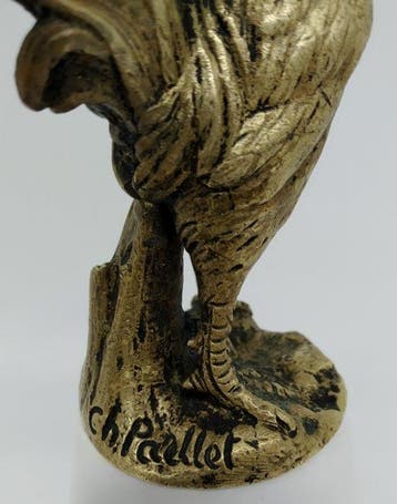 Charles Paillet (1871-1937) - sculptuur, Le Coq Triomphant -