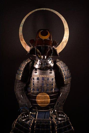 Yoroi - Edo-samuraiharnas - IJzer (gesmeed), Koper, Zijde,