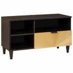 vidaXL TV Kast met lade Zwart en Goud 80 x 33 x 46 cm, Huis en Inrichting, Verzenden, Nieuw