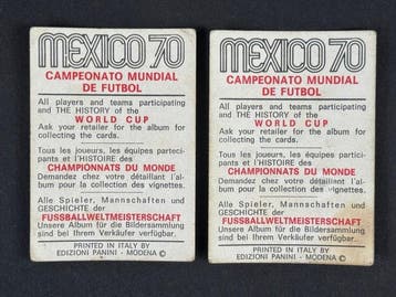 1970 Panini Mexico 70 World Cup, - Germany: Schulz & Held -