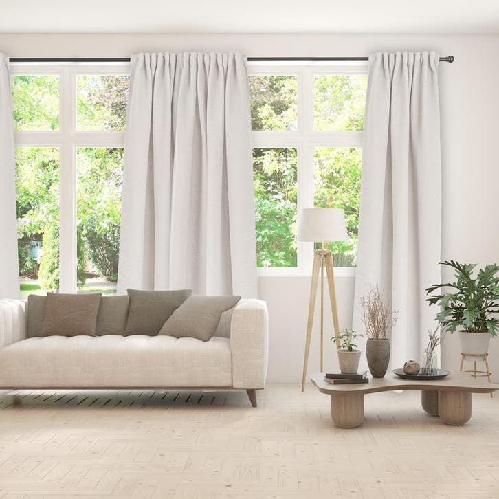 Rideau prêt-à-poser en bouclé - blanc cassé - 140 x 260 cm |, Maison & Meubles, Accessoires pour la Maison | Autre, Neuf, Envoi