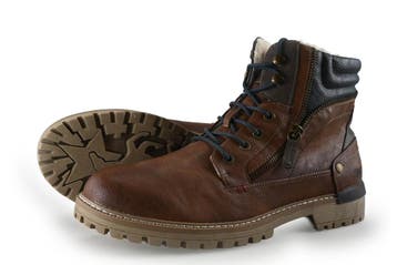 Mustang Veterboots in maat 45 Cognac, Overige kleuren, Verzenden, Boots, Mustang