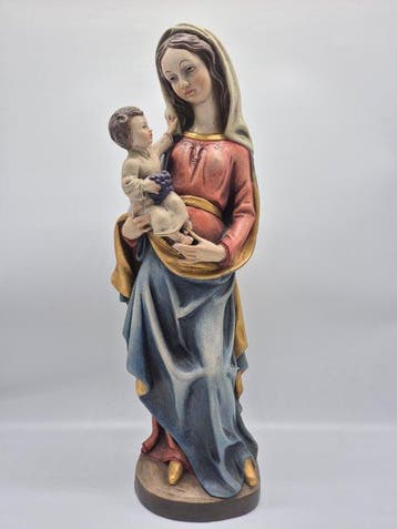 Deutscher Bildschnitzer (20. Jh.) - Figuur - Madonna mit, Antiek en Kunst