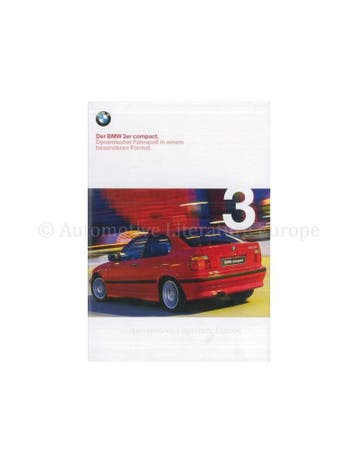 1999 BMW 3 SERIE COMPACT BROCHURE DUITS, Nieuw