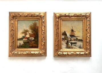 Louis Van Lint (1909-1986) - Twee landelijke taferelen