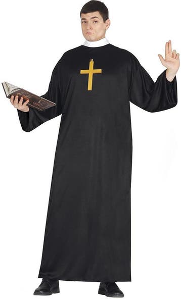 Priester Kostuum Zwart Heren Priester, Verzenden, Nieuw