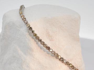 Zonder minimumprijs - Armband - 14 karaat Witgoud - 2.71ct.