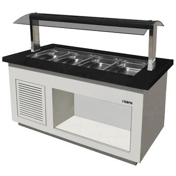 Verwarmd Buffet | PREMIUM LINE | Wit/Graniet | 4x 1/1 GN |, Verzenden, Nieuw in verpakking