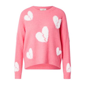 Princess goes Hollywood • roze trui gebroken hart • 36, Verzenden