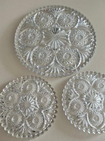 Drie prachtige Art Deco onderzetters - Sous-verre -