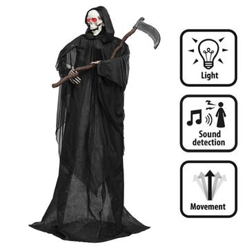 Halloween Decoratie Cutting Reaper (183 Cm) Met Licht Geluid, Nieuw