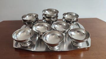 Pour 12 personnes - Dessertservies (13) - Staal, Roestvrij,