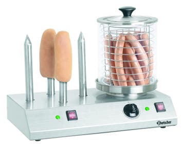 Hotdog koker | Elektrisch | 230V | Cap. Toaststangen 4 |, Verzenden
