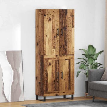vidaXL Highboard 2 st Oud Hout 69,5 x 34 x 180 cm, Huis en Inrichting, Verzenden, Nieuw