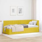 vidaXL Hoek Bed Frame met hoofdeinde Geel 80 cm x 200 cm, Verzenden, Nieuw